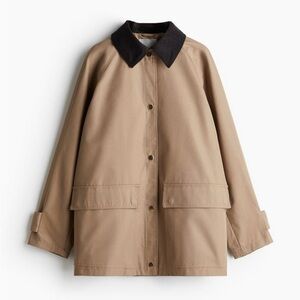 NWT H&M Twill Jacket with Corduroy Collar XS